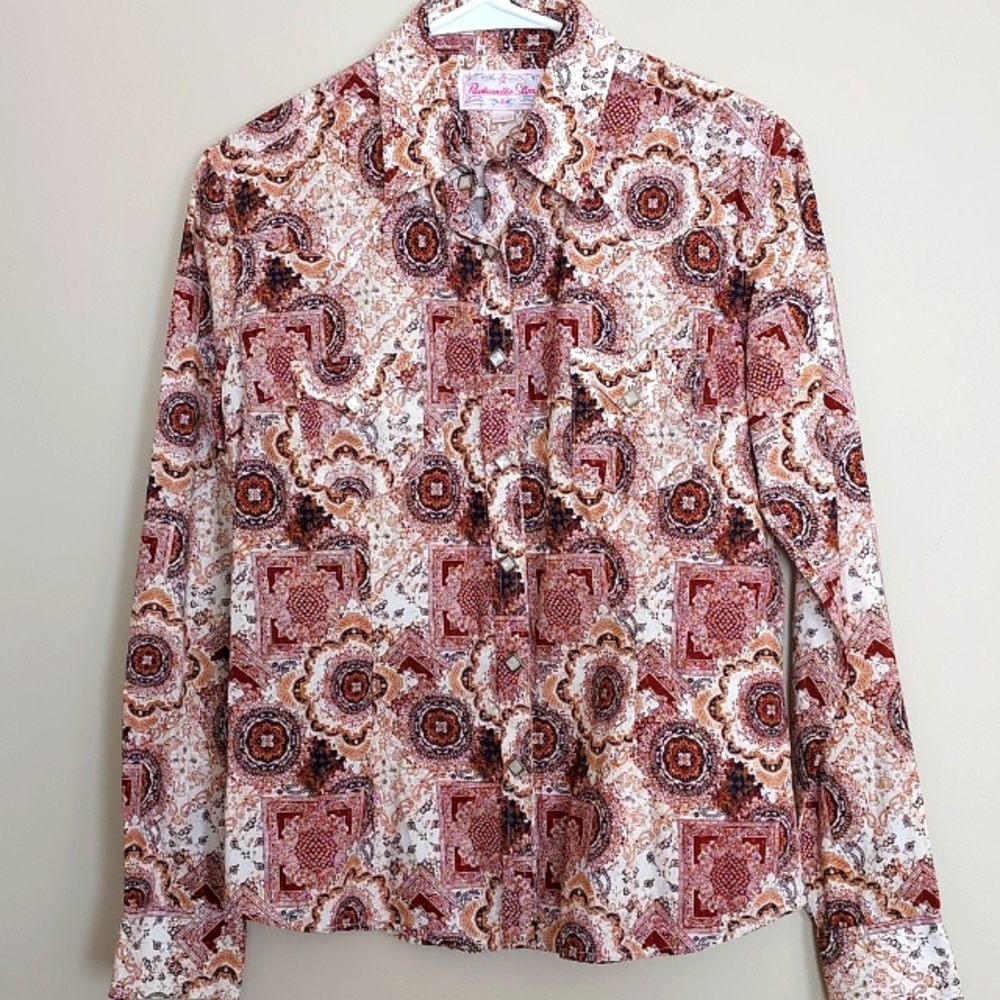 NWOT western button up shirt,  S